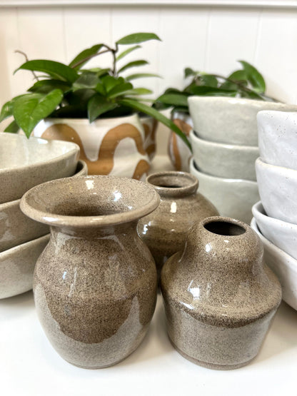 Handmade Ceramic Bud Vase - Sandstone