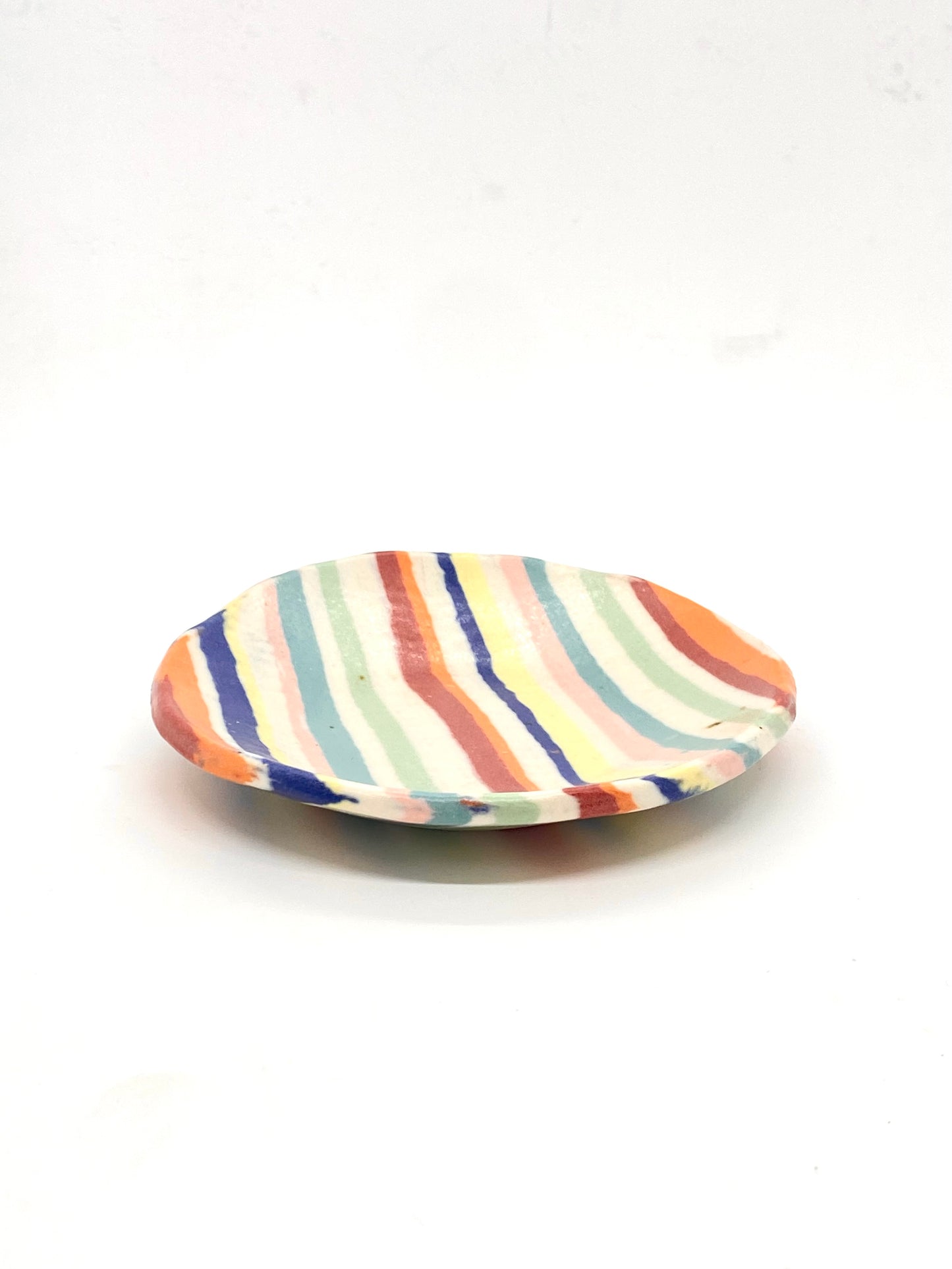 Nerikomi Tiny Dish - Rainbow Stripe