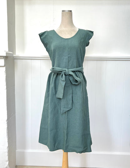 "Mollie" Dress - Greenstone Linen