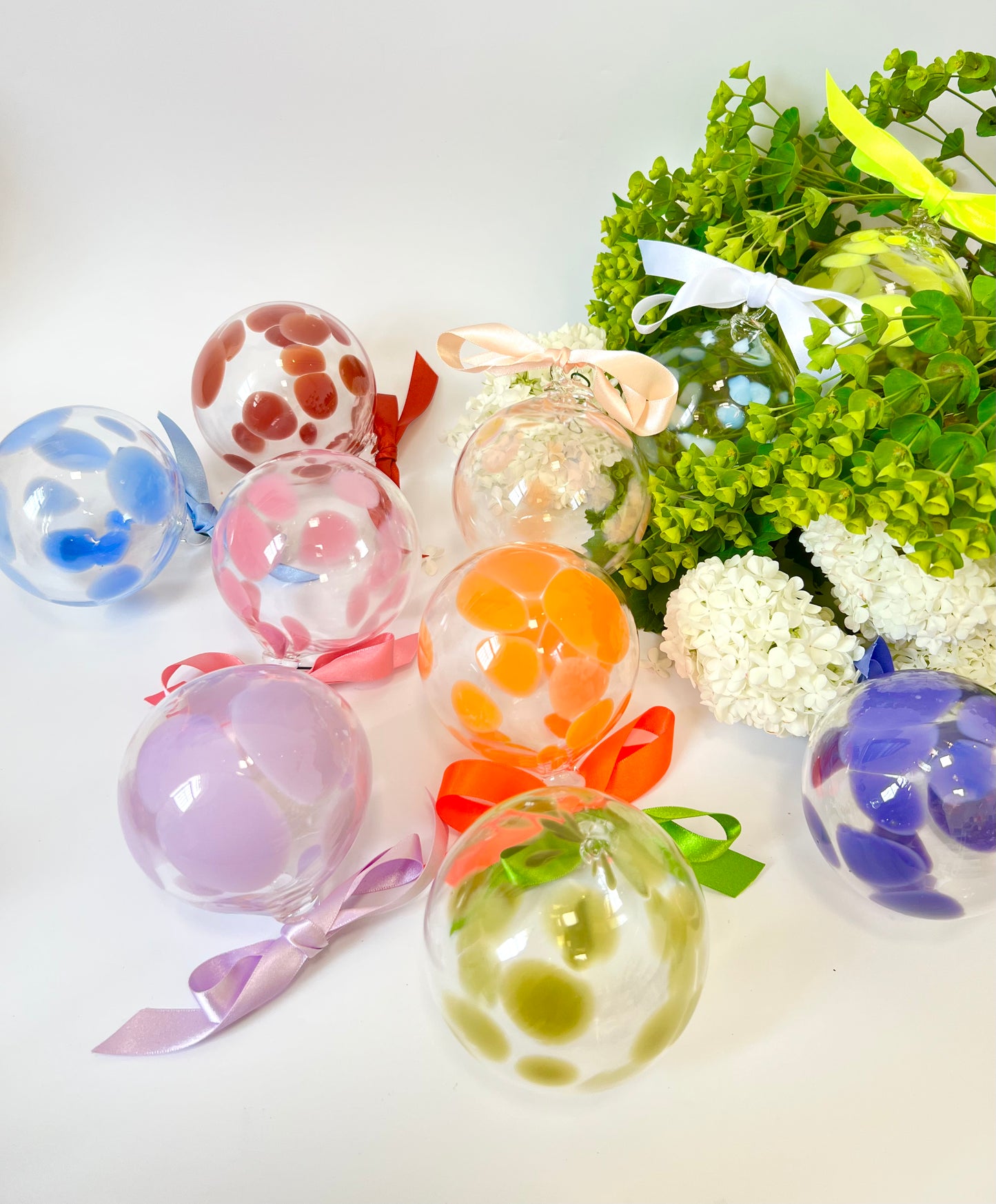 Handblown Glass Christmas Bauble - Lilac