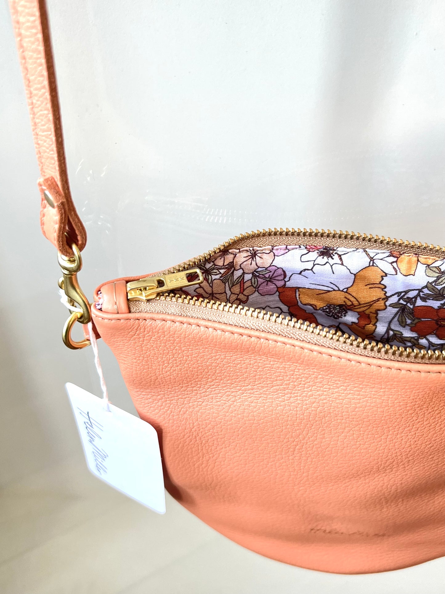 Party Pouch - Peach / Poppies