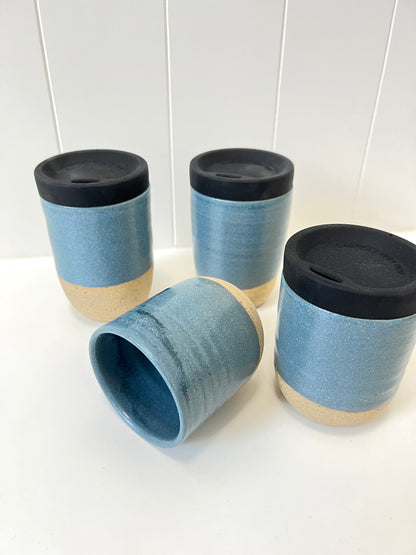 Ceramic Takeaway Cup - Blue Denim