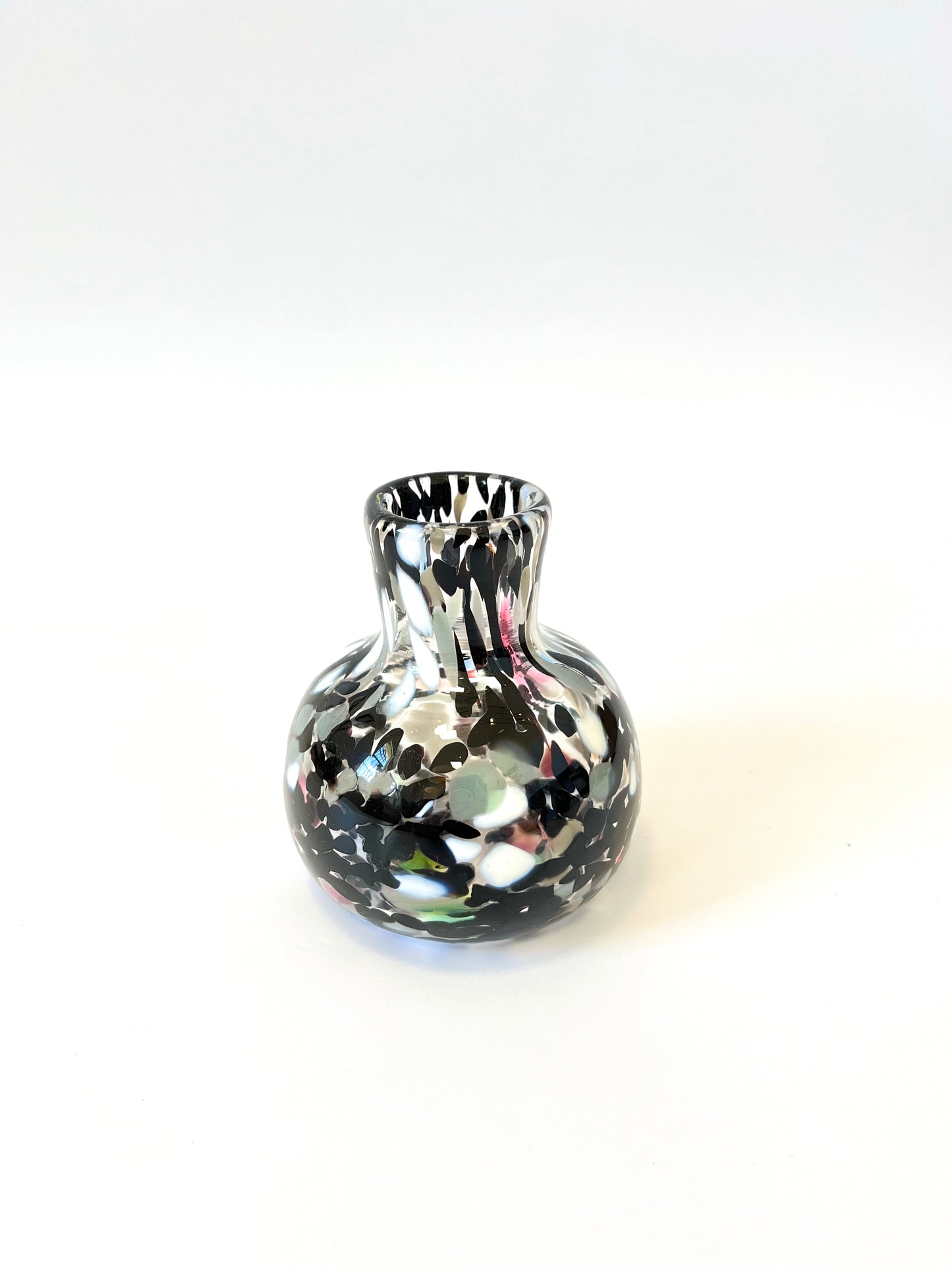Handblown Glass Diffuser/Vase - Black & White