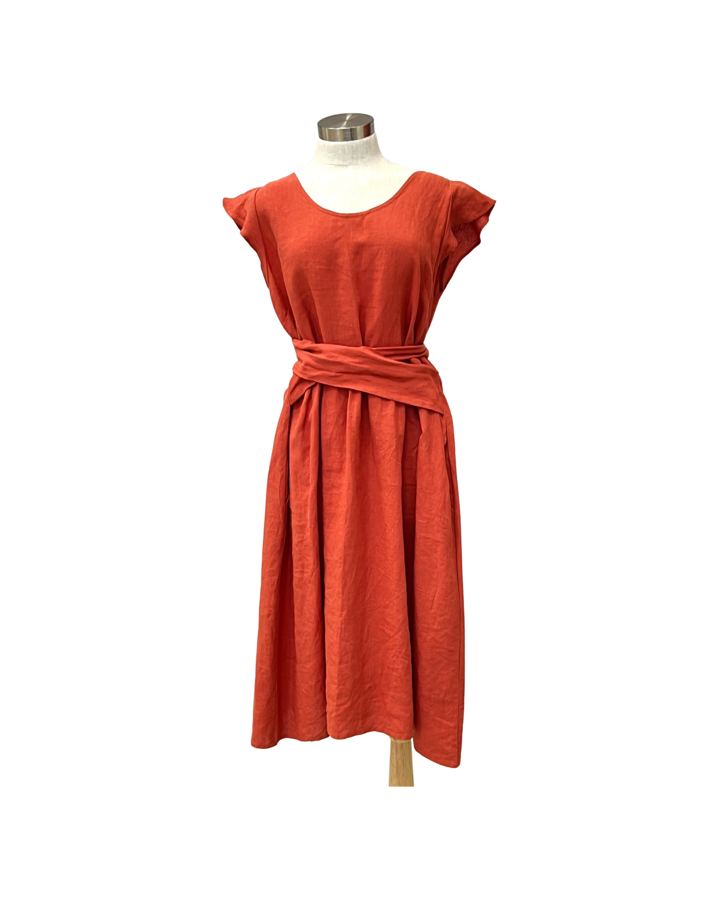 "Mollie" Dress - Apricot Linen