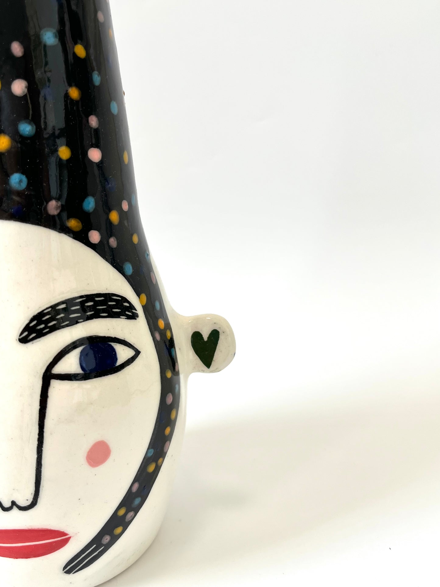 Ceramic Cat Human Vase #6 by Studio Soph