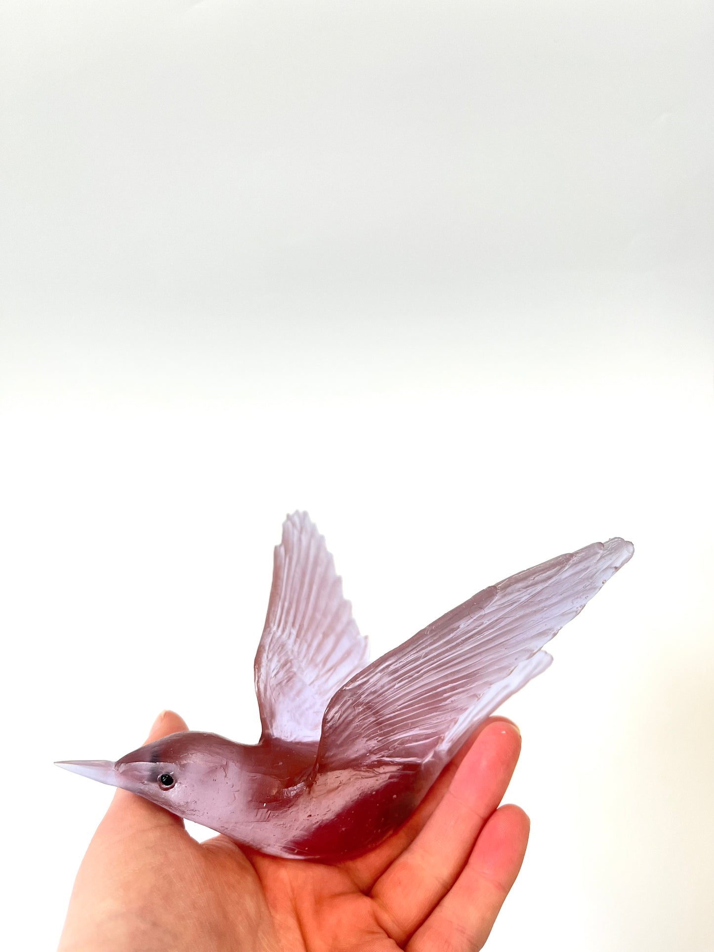 Bellbird / Korimako #2 (Wings Back) - Rose