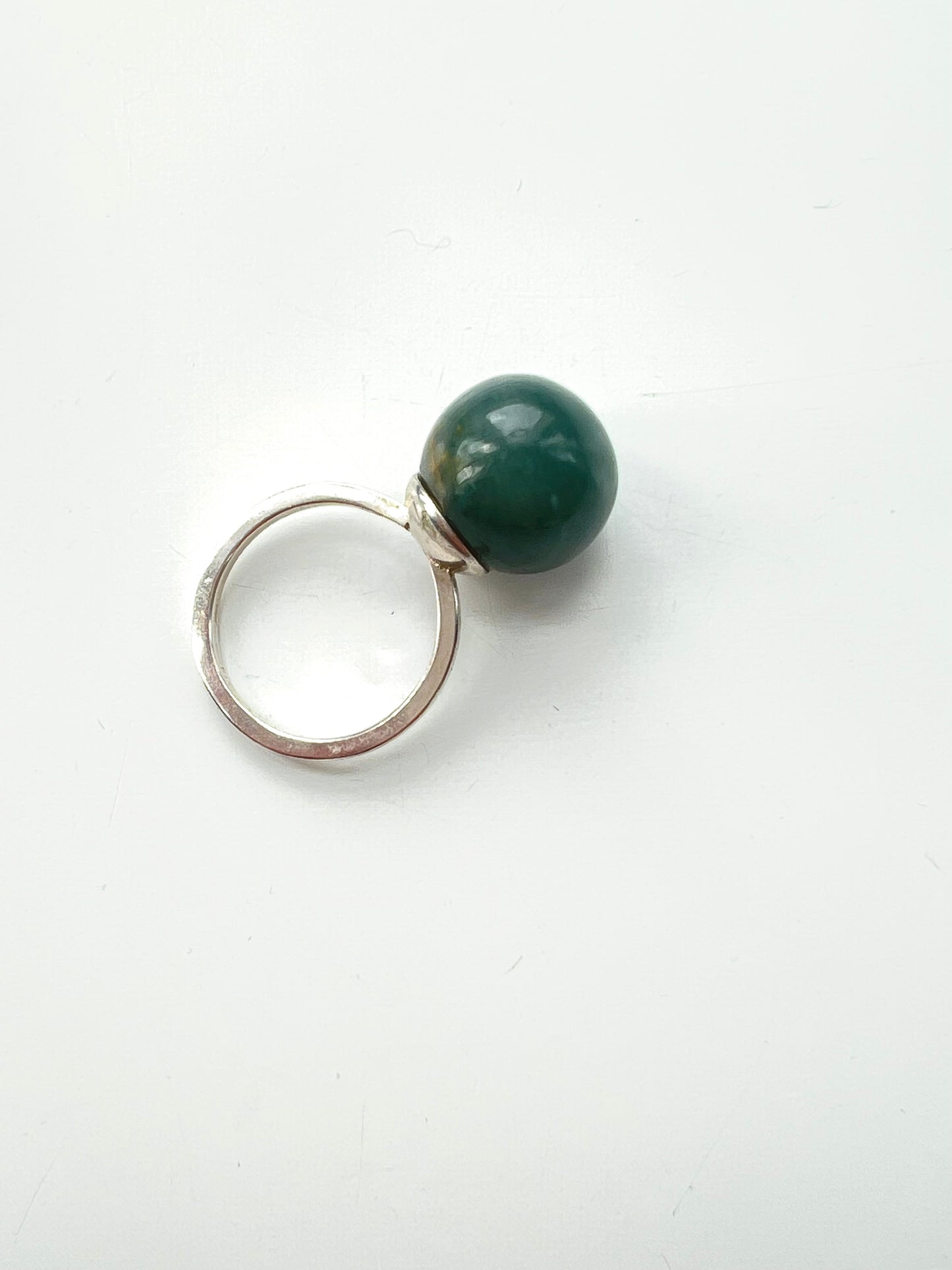 Jade & Sterling Silver Ring: Te Whanau o Tamanui-te-ra, Large (RI-SP1L)
