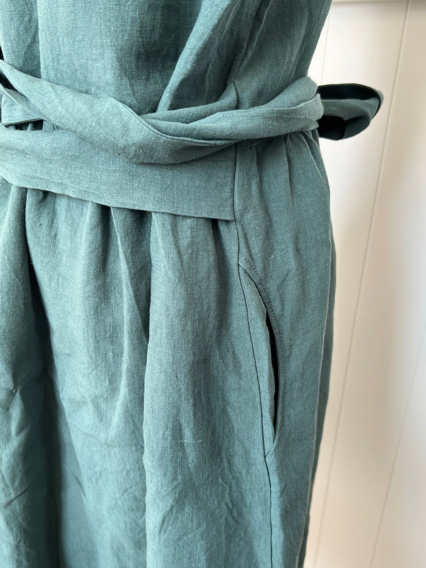 "Mollie" Dress - Greenstone Linen