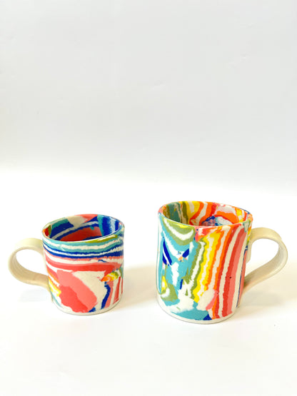 Ceramic Nerikomi Mug - Small - Rainbow (Mixed)