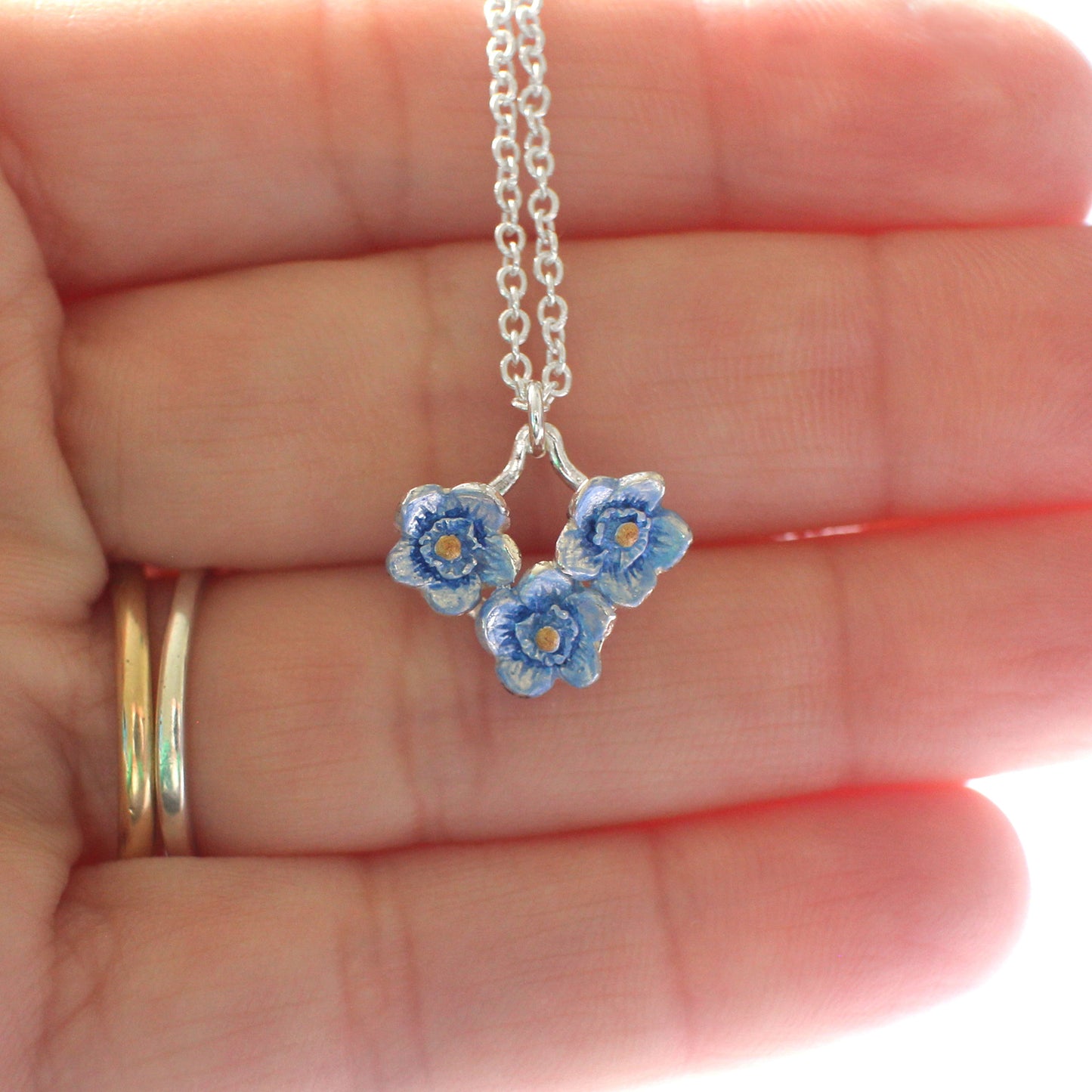 Forget Me Not Trio Necklace