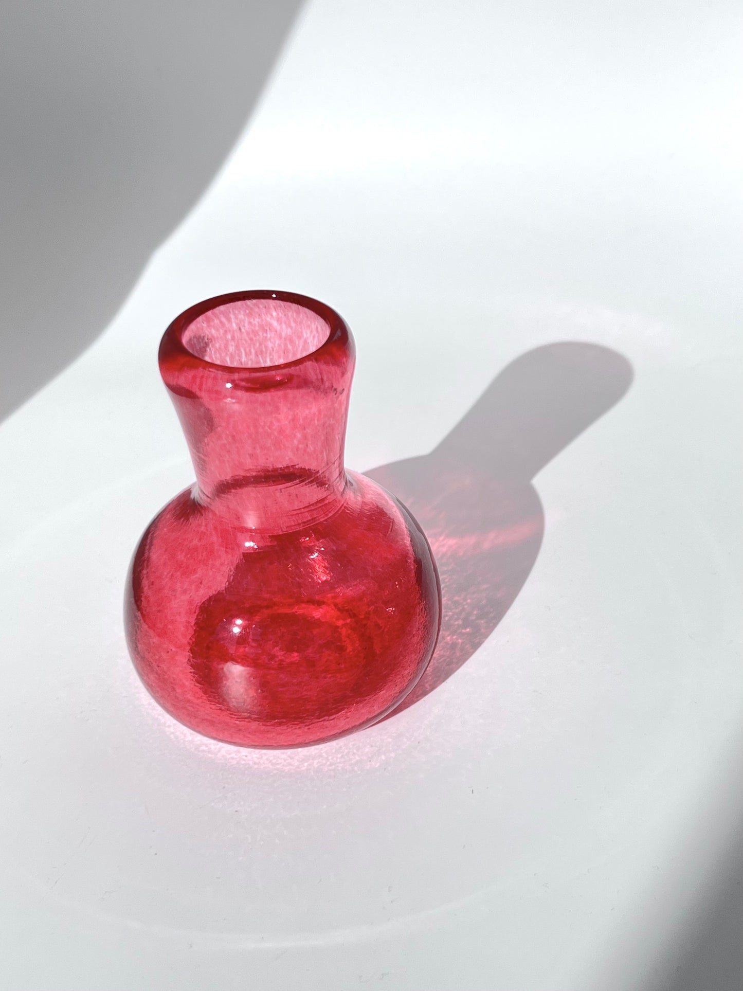 Handblown Glass Diffuser/Vase - Gold Ruby