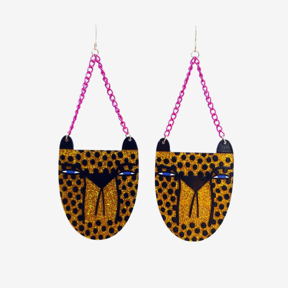Cheetah Earrings - Gold