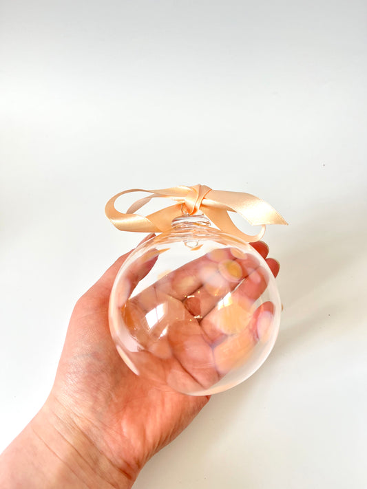 Handblown Glass Bauble - Peach