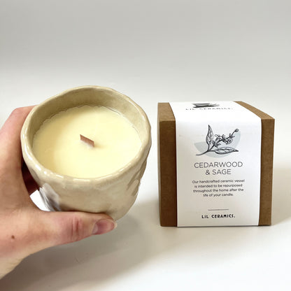 Scented Candle - Cedarwood and Sage