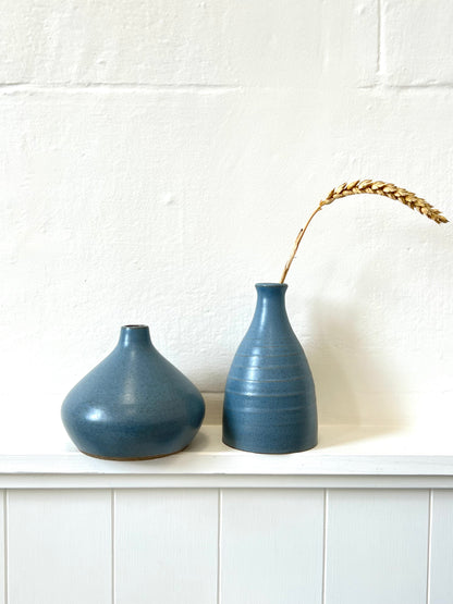 Handmade Ceramic Vase - 12cm - Blue