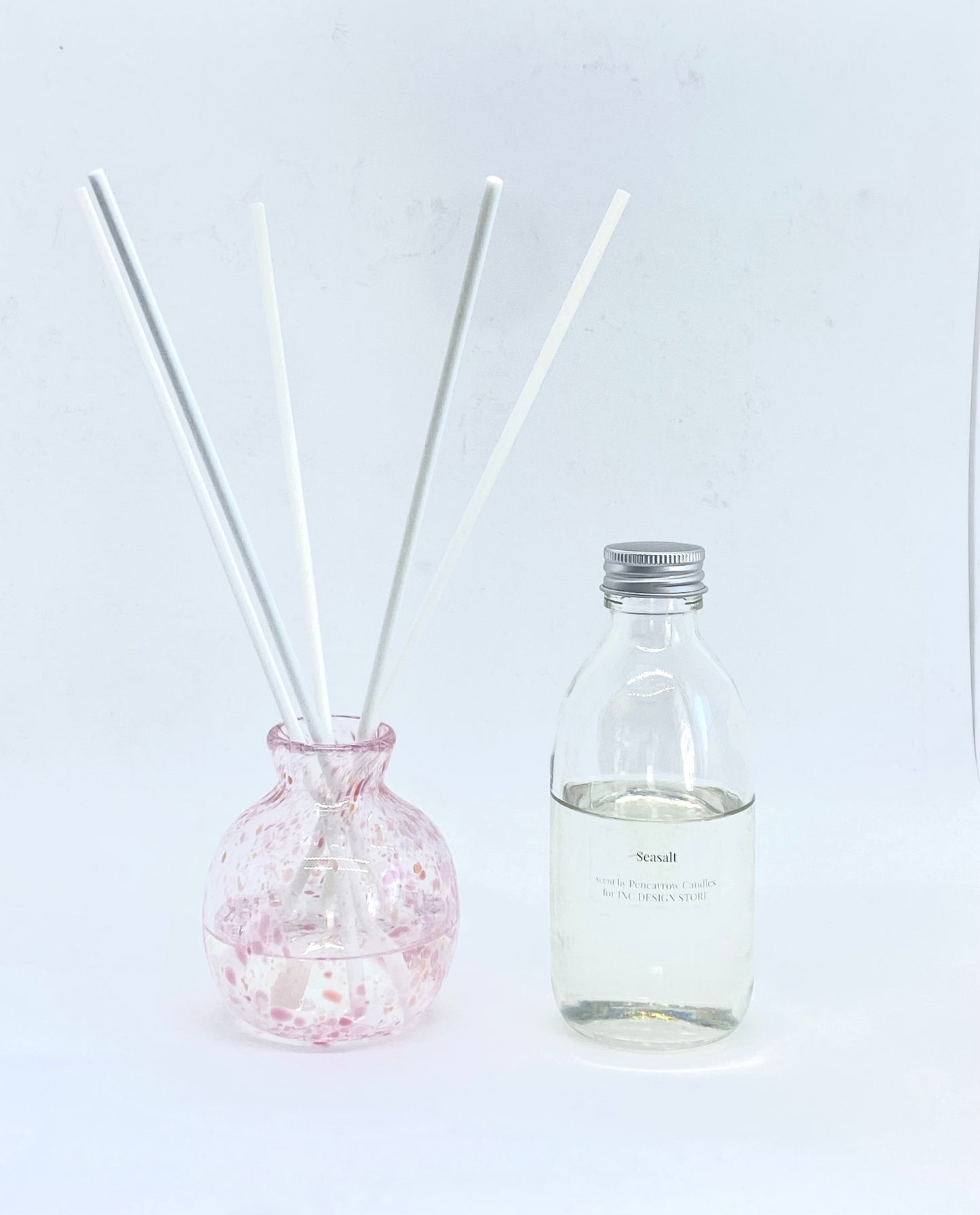 Handblown Glass Diffuser/Vase - Pinks with 2cm Opening