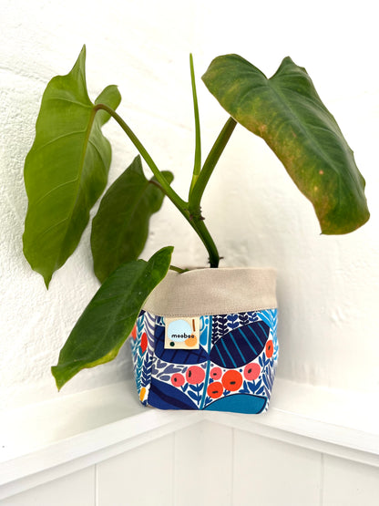 Canvas Planter - Blue Tropic