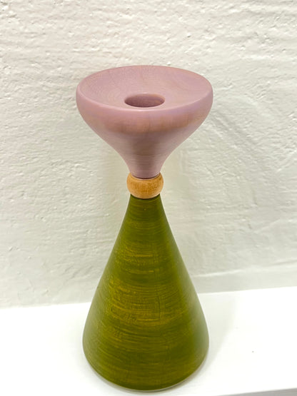 Candle Holder - Tulip Sphere - Wisteria/Natural/Green