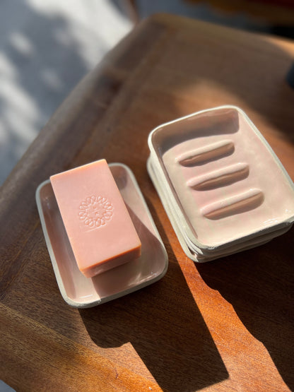 Ceramic Soap Dish - Blush Pink