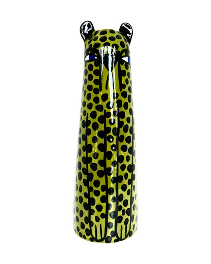 Green Cheetah Vase by Studio Soph - Tall