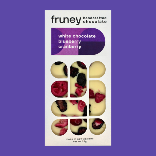 White Chocolate, Blueberry & Cranberry Bar - 75g
