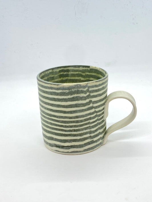 Ceramic Nerikomi Mug - Large - Dark Green