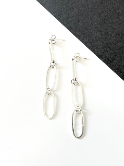 Chain Link Stud Earrings