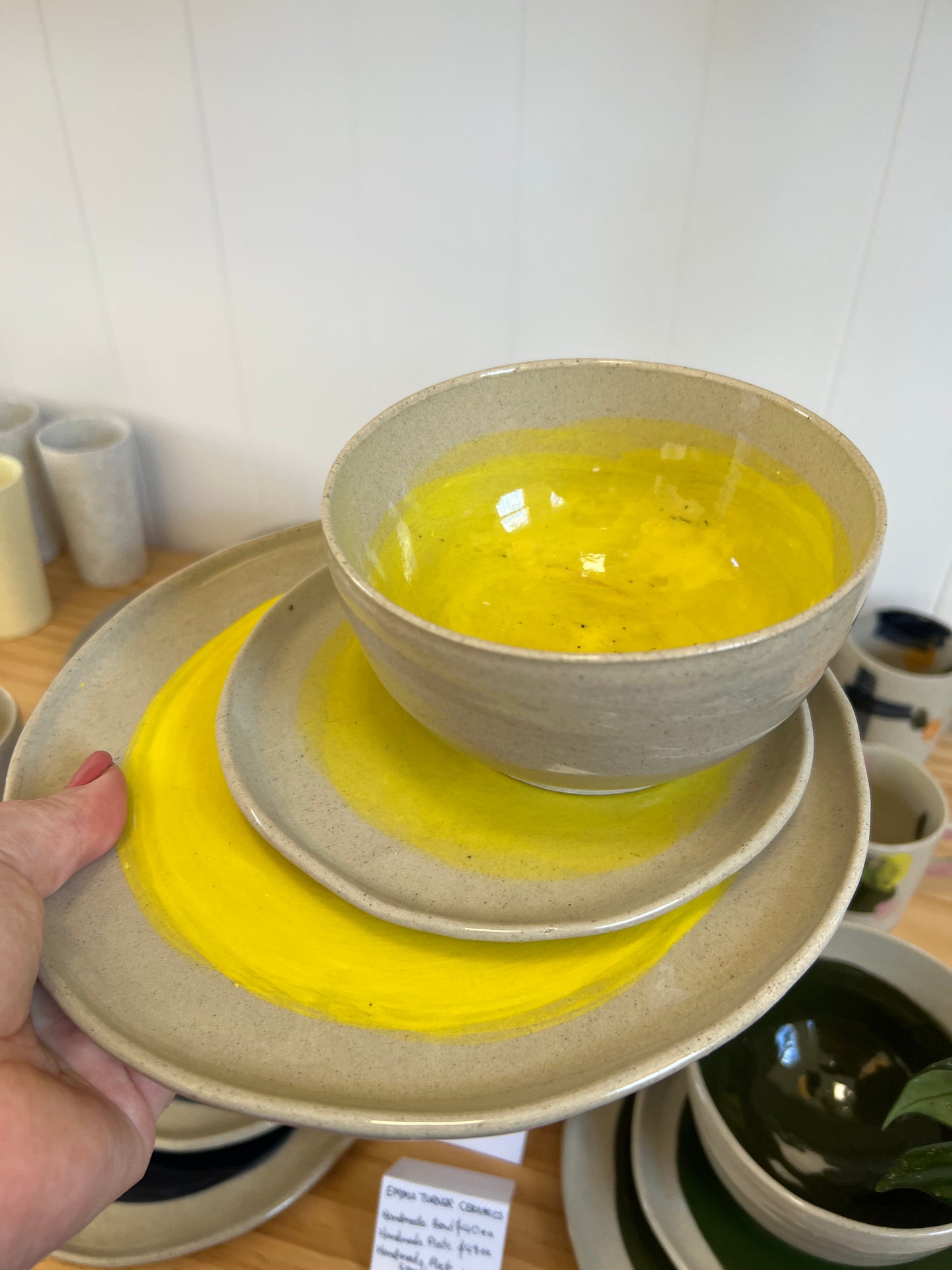 Handmade Ceramic Bowl - Yellow