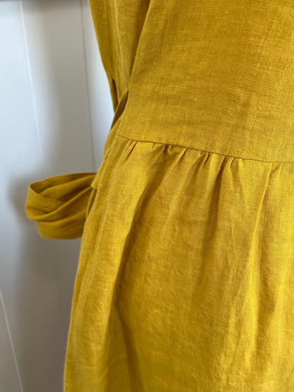 "Mollie" Dress - Marigold Linen