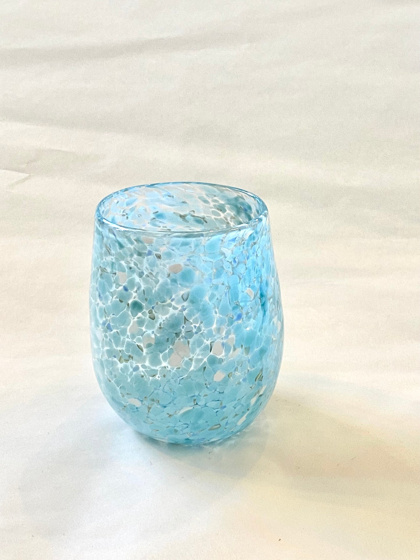 Handblown Glass Tumbler - Turquoise Blue