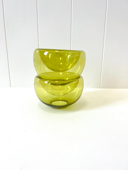 Handblown Glass Mini "Fulvio" Bowl - Olive