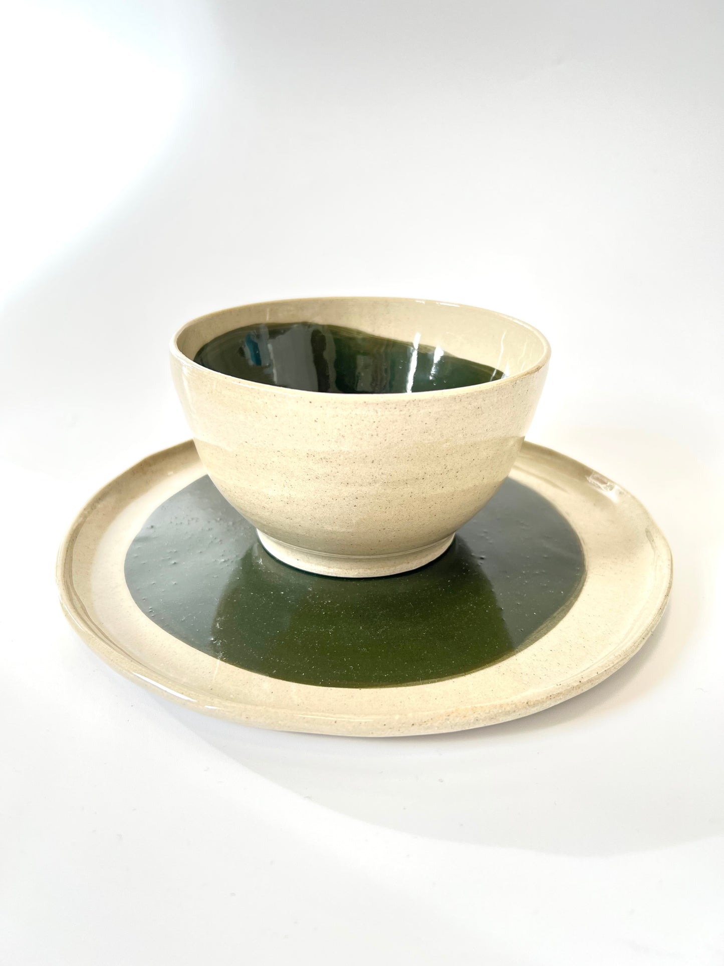 Handmade Ceramic Bowl - Dark Green