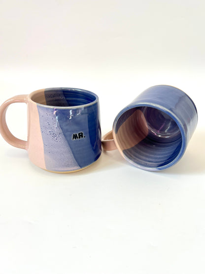 Ceramic "Mr." Mug - Royal Blue / Blush