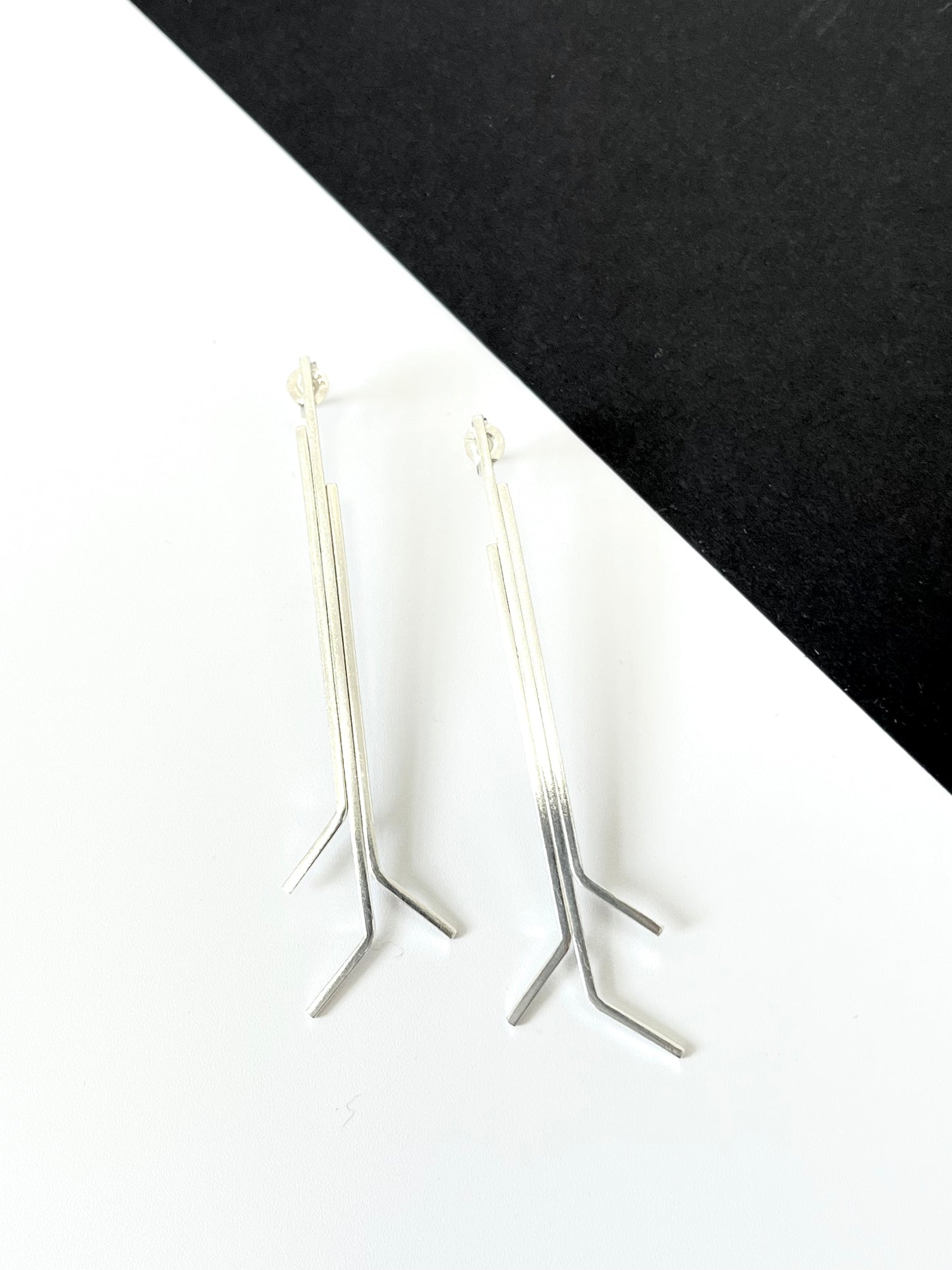 Long-Stem Branch Stud Earrings