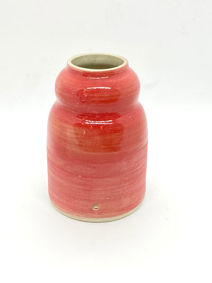 Colour Block Ceramic Vase - Red