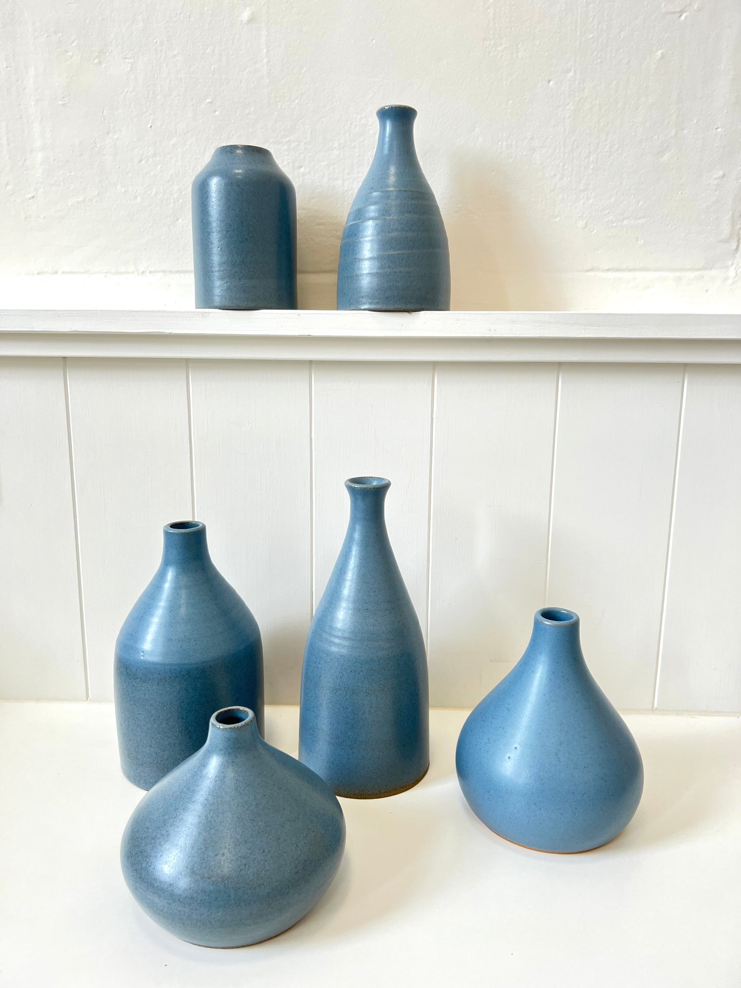 Handmade Ceramic Vase - 14cm - Blue