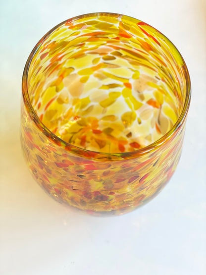 Handblown Glass Tumbler - Oranges & Lemons