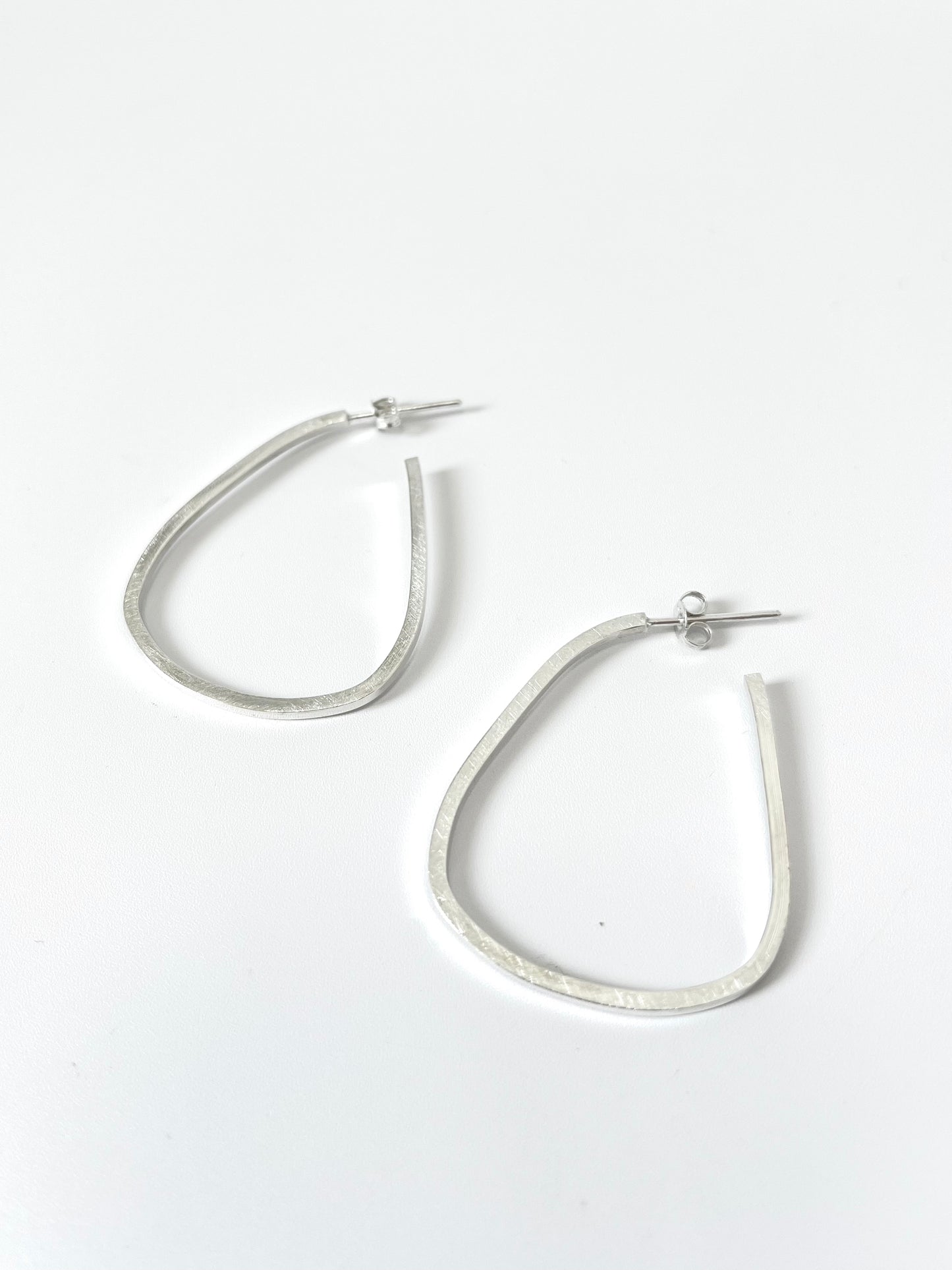 Silver Pear Shape Earrings