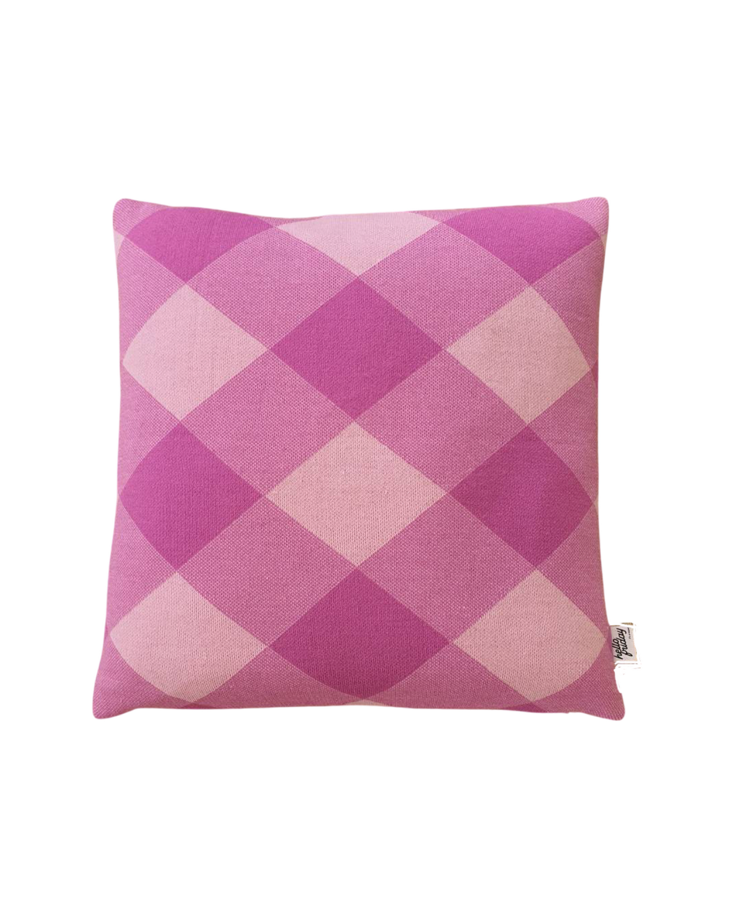 Bright Check Cushion Cover - Violet