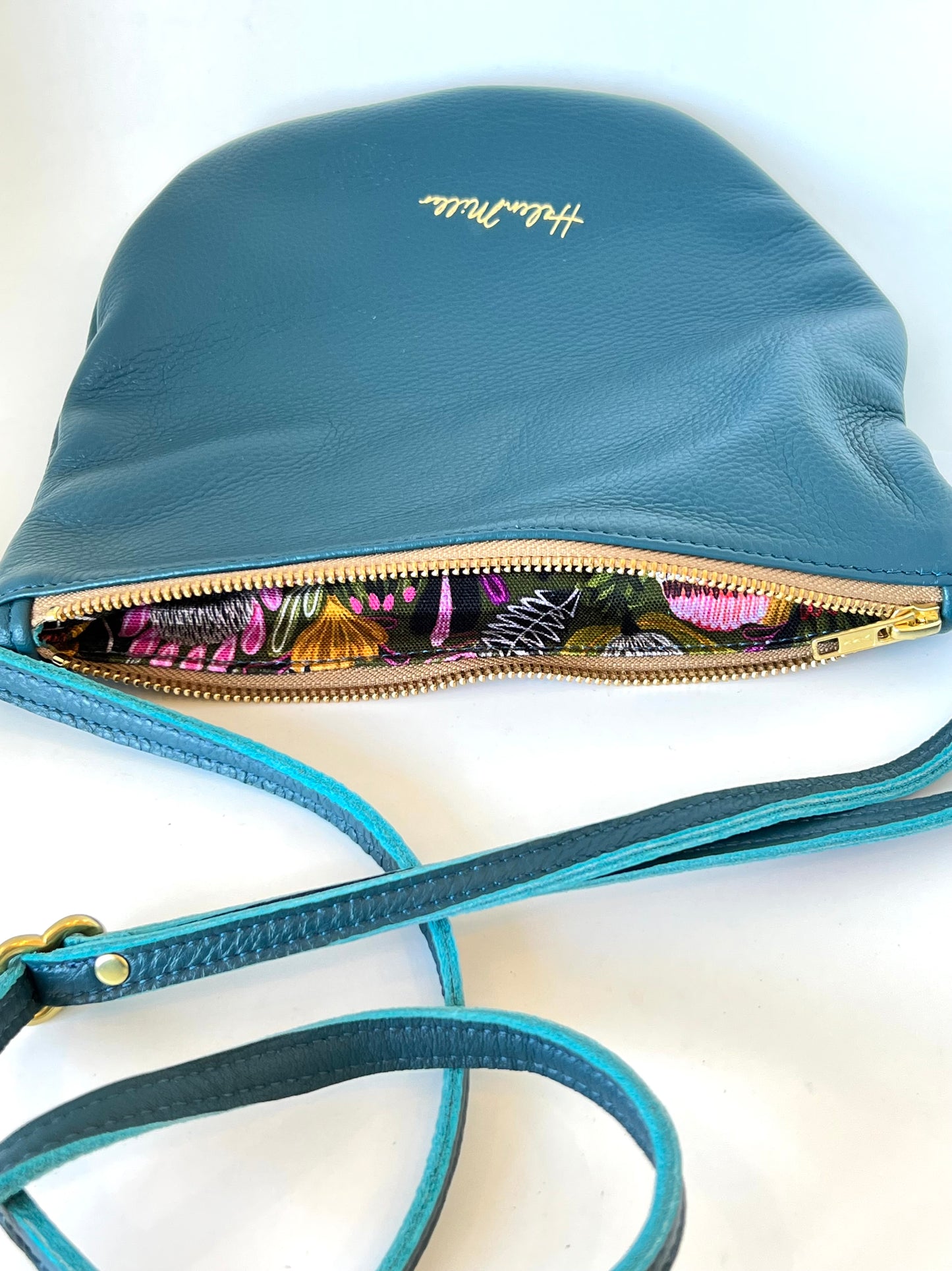 Party Pouch - Teal / Protea Patch