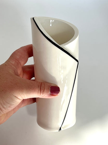 Fine Line Ceramic Vase