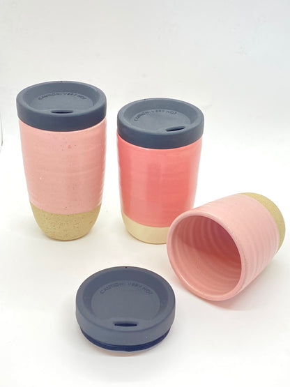 Ceramic Takeaway Cup - Donut Pink