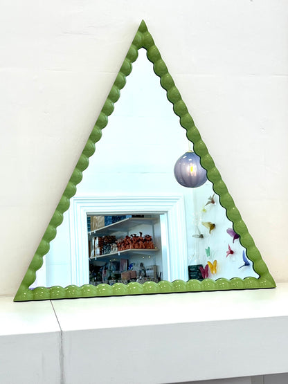 Triangle Spindle Mirror - Chelsea Cucumber (Green)