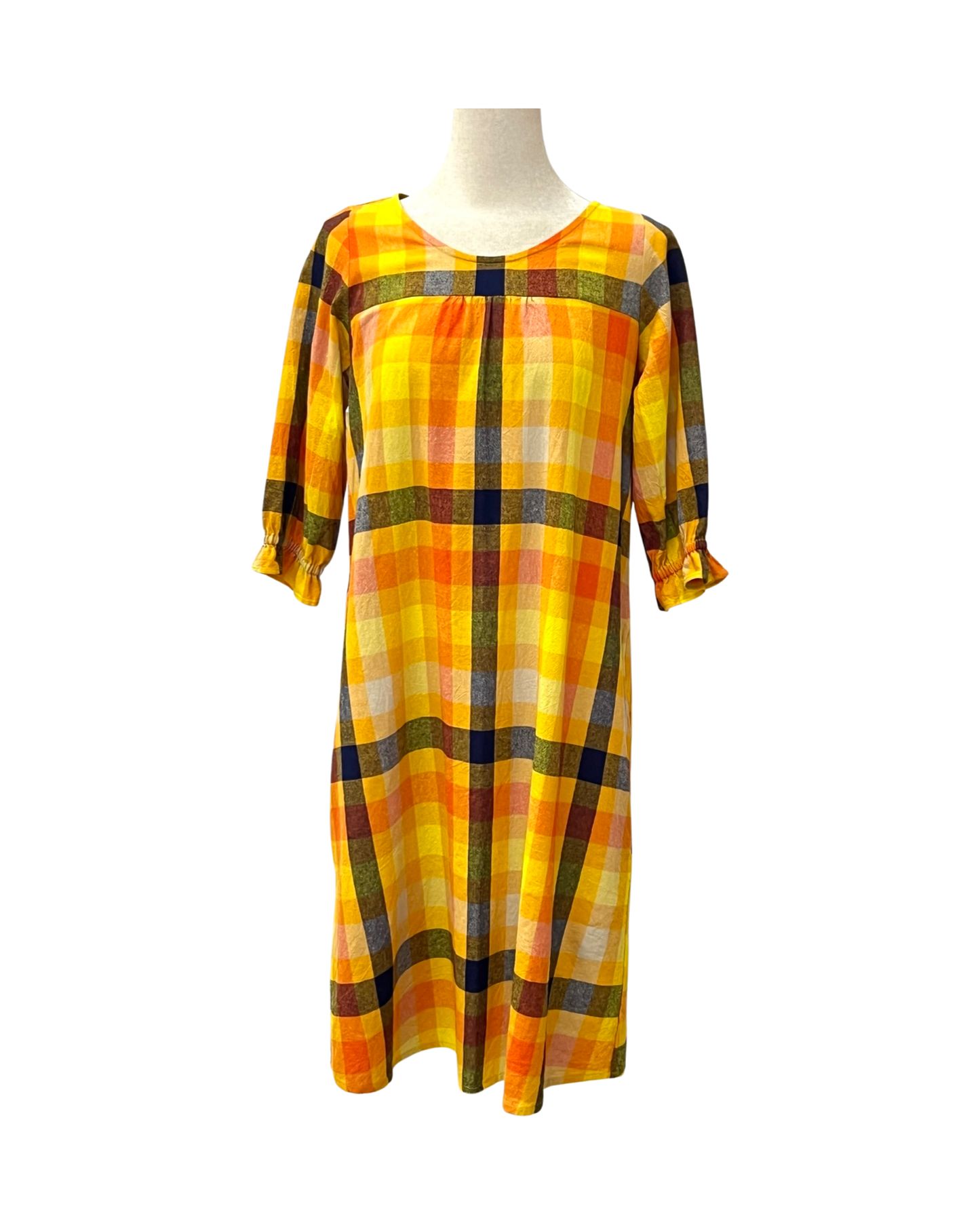 "Phoebe" Dress - Yellow Check