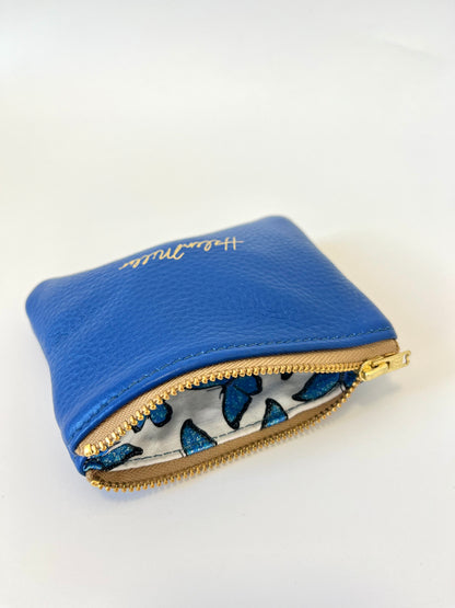 Coin Purse - 12cm - Cobolt Blue Leather