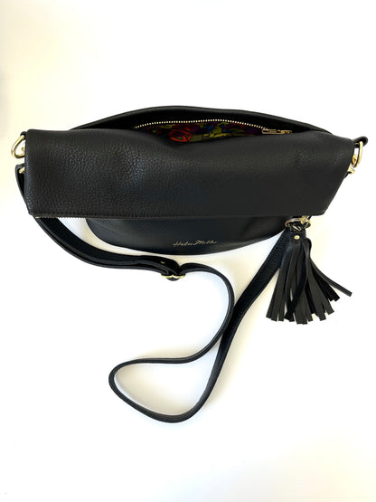 Mini Slouch - Black Leather