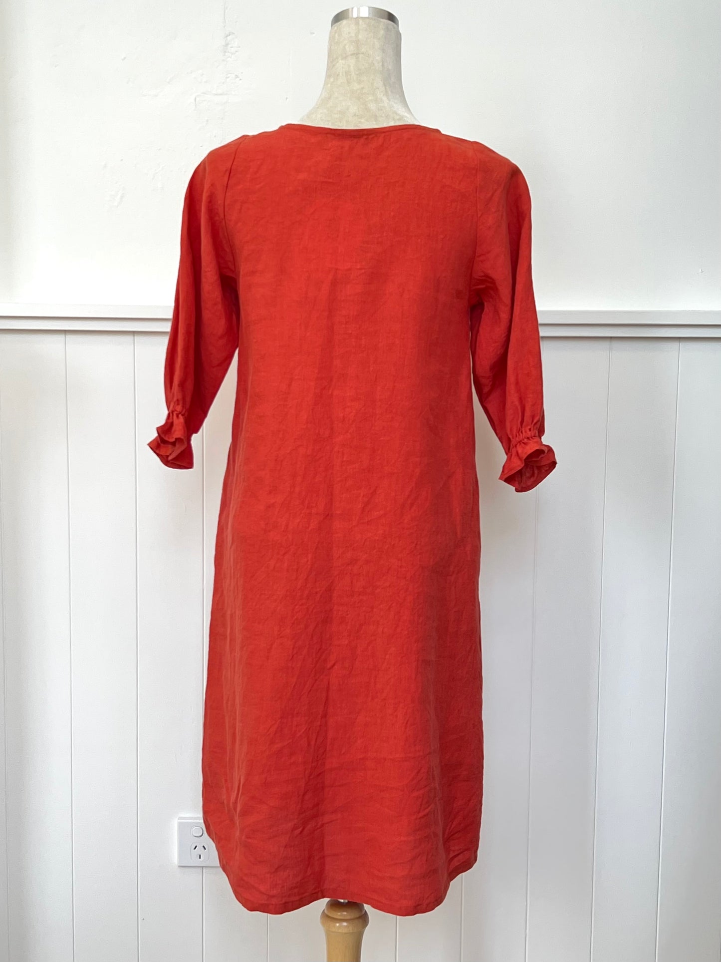"Phoebe" Dress - Apricot Linen