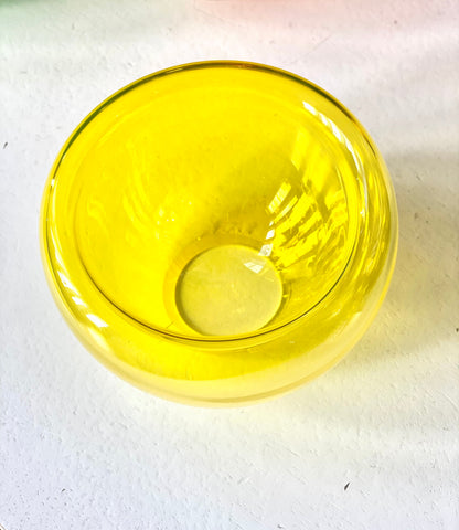 Handblown Glass Mini "Fulvio" Bowl - Daffodil Yellow