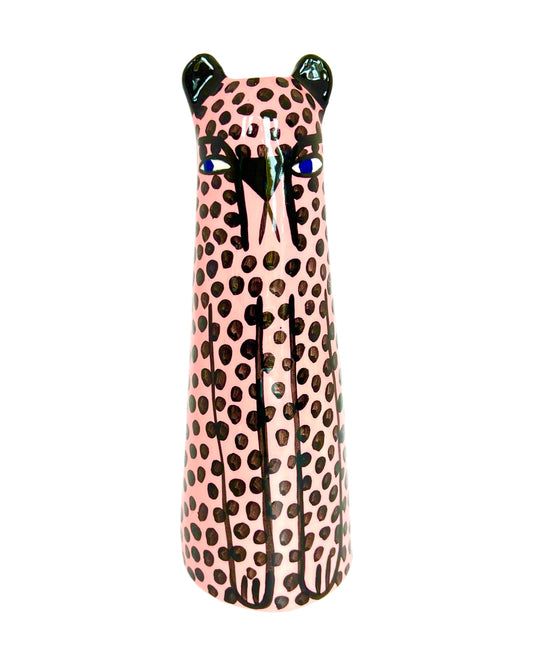 Pink Cheetah Vase by Studio Soph -  Tall