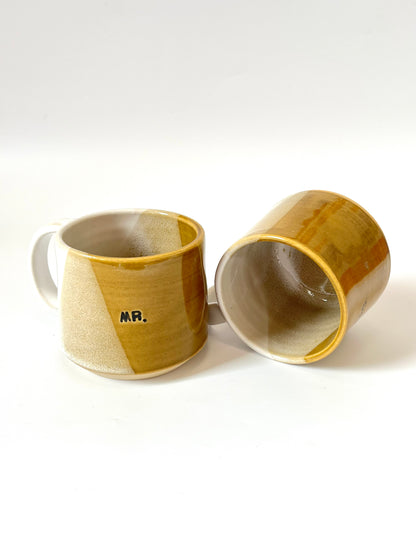 Ceramic "Mr." Mug - Ochre